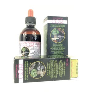 flacone e confezone di C.O.R. di Dinamys, integratore cardiovascolare, 200 ml