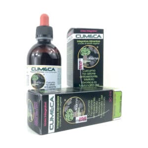flacone di cumeca, integratore naturale antinfammatorio con curcuma, meliloto e camomilla