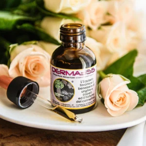 flacone di derma 355, integratore a base di equiseto e zinco gluconato di Dinamys per benessere di unghie, pelle e capelli (o pelo)