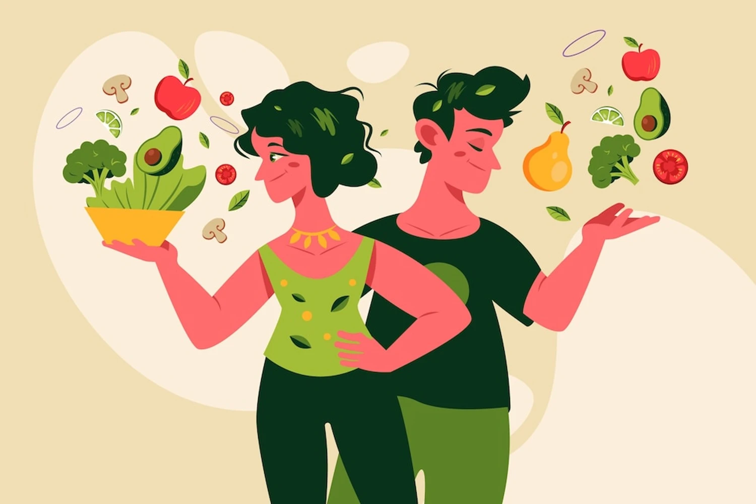 antinfiammatorio naturale illustrazione alimenti benefici