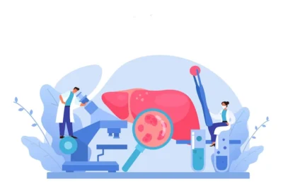illustrazione di un fegato sano